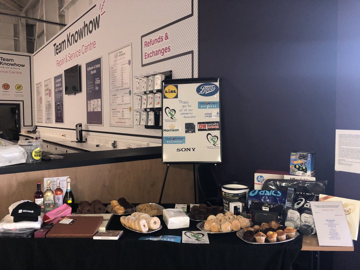 We have some amazing prizes up for grabs in our charity raffle for <a href="/WidnesRL/">Widnes Vikings</a> and their campaign to tackle the stigma surrounding men’s mental health. Don’t miss your chance to get your tickets, our store is open tomorrow 9-6 and Sunday 10:30-4:30 so you can purchase them👍🏽