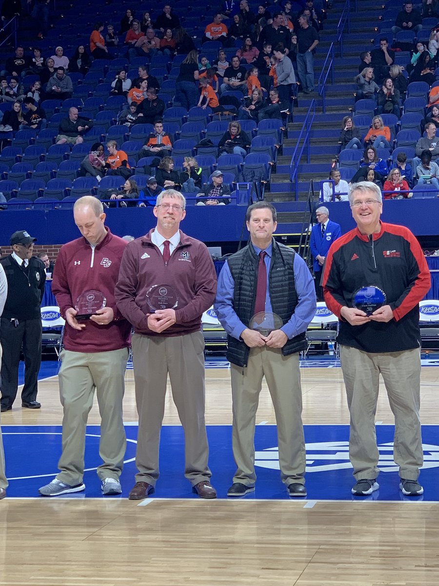 Clint_Graham33's tweet image. The Kentucky Association of Basketball Coaches honored Coach Josh Hurt as the KABC 4th Region Coach of the Year at Rupp Arena during the KHSAA Girls State Basketball Tournament today.  #MetcalfeHornetsEver