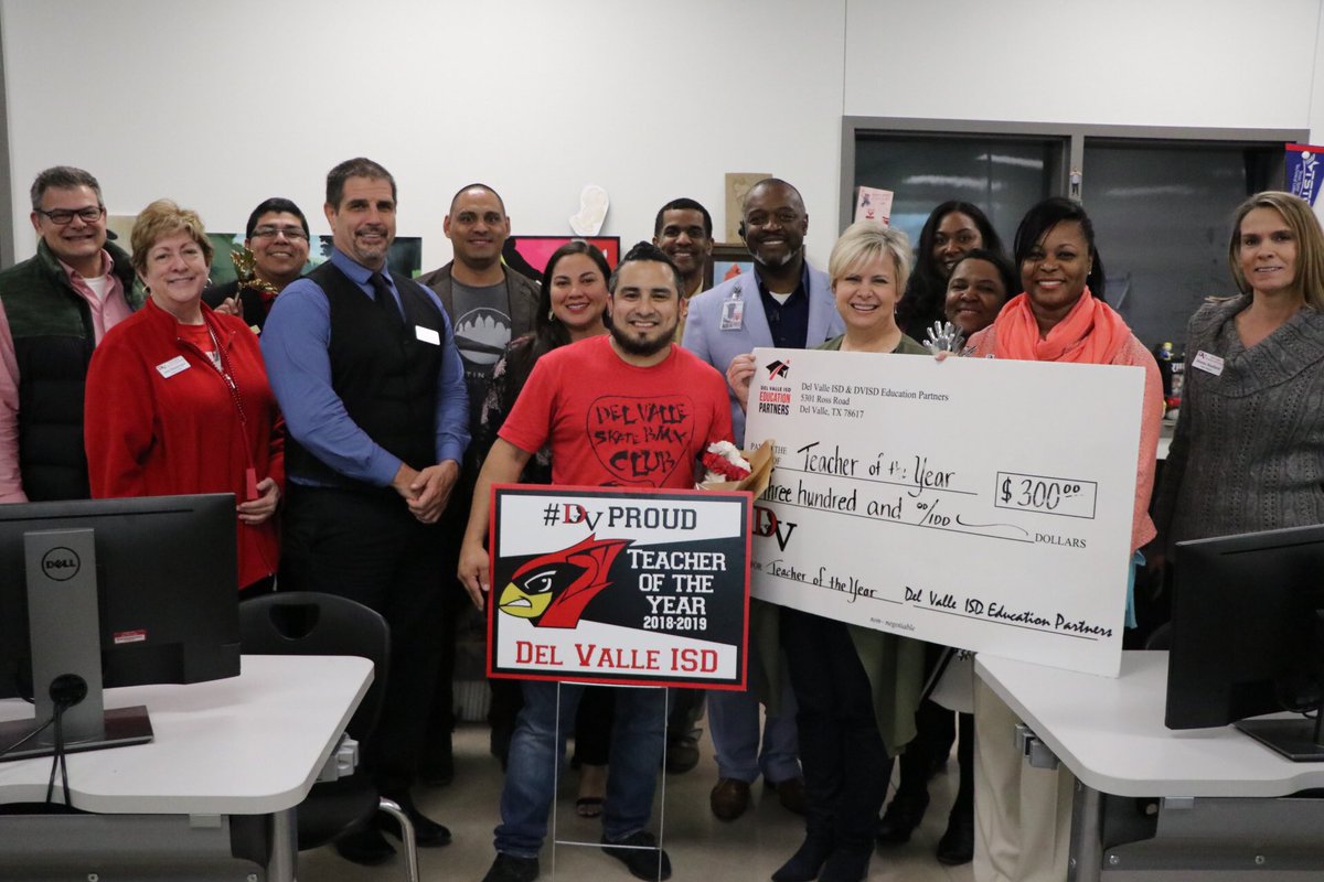 DelValleISD's tweet photo. In the final stop of our #DVSurpriseShuttle, we are recognizing Andrew Zuniga from Del Valle High School. Congratulations, Mr. Zuniga! #DVPROUD https://t.co/cxetx6YEJH
