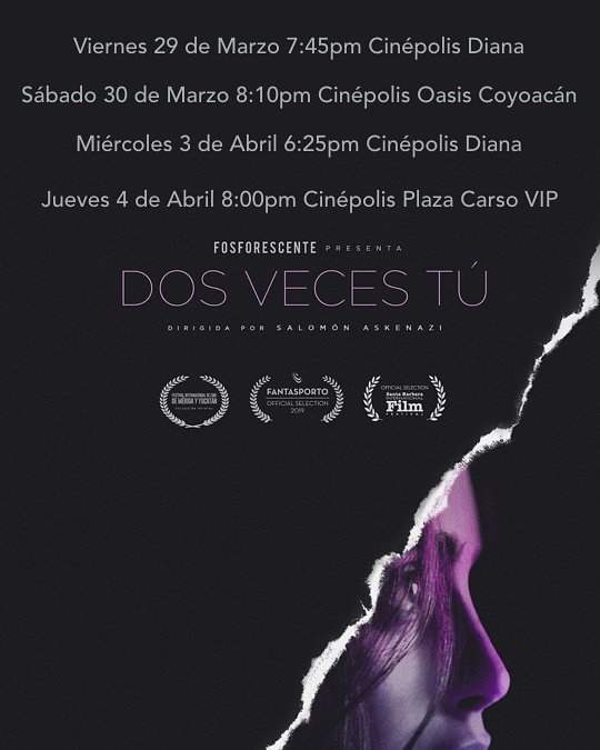 EDRIANmagic's tweet image. Próximas proyecciones de #Twotimesyou en #cdmx un proyecto en el que tuve el #placer de trabajar. @FosforescenteMx
#cine #film #actor #life 
edruanmagic.com.mx