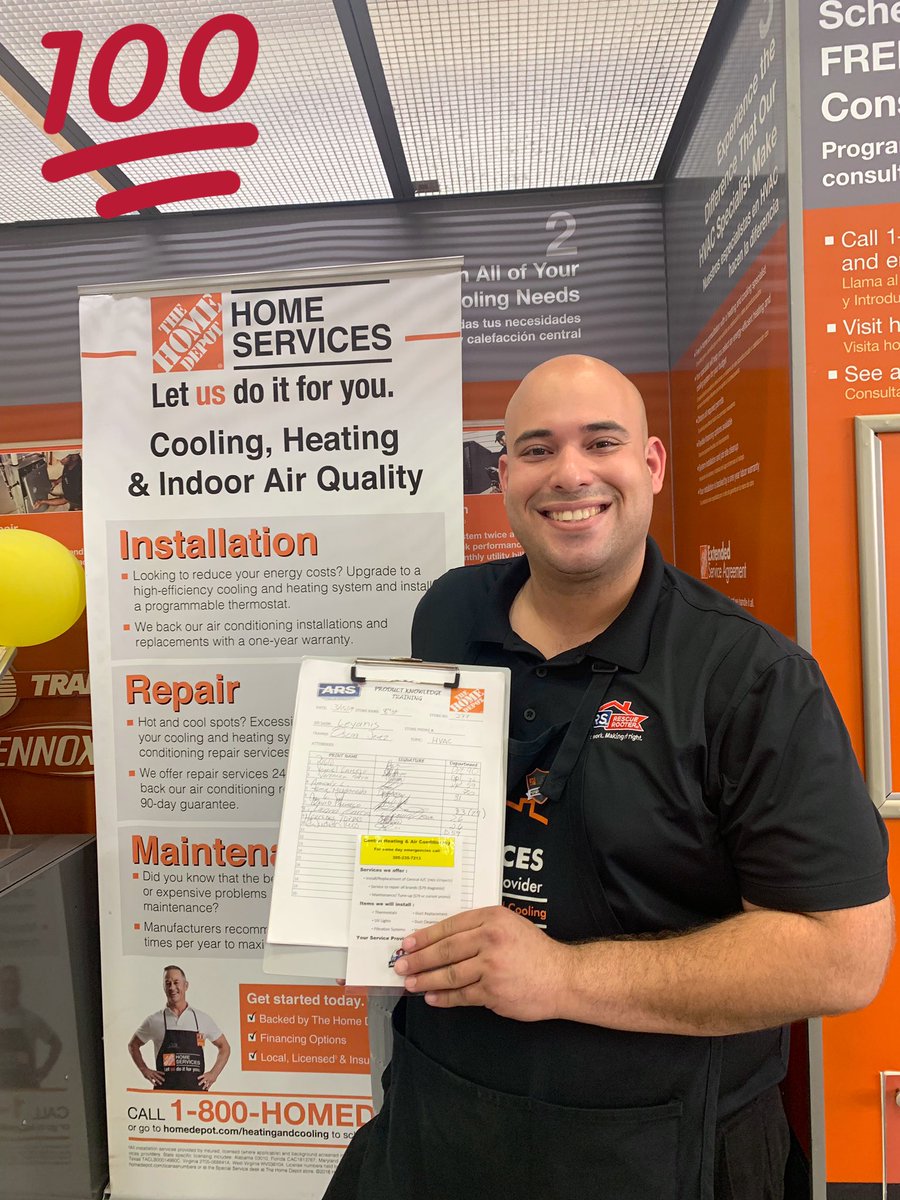 Leyanis_HD's tweet photo. Big ShoutOut to Oscar @ARSeventsHD for taking the time to come in and train my team on a consistent basis with quick In aisle Pks and handing out Apron Cards !! #store0277 #drivingHVAC https://t.co/MSmNlwhuSq