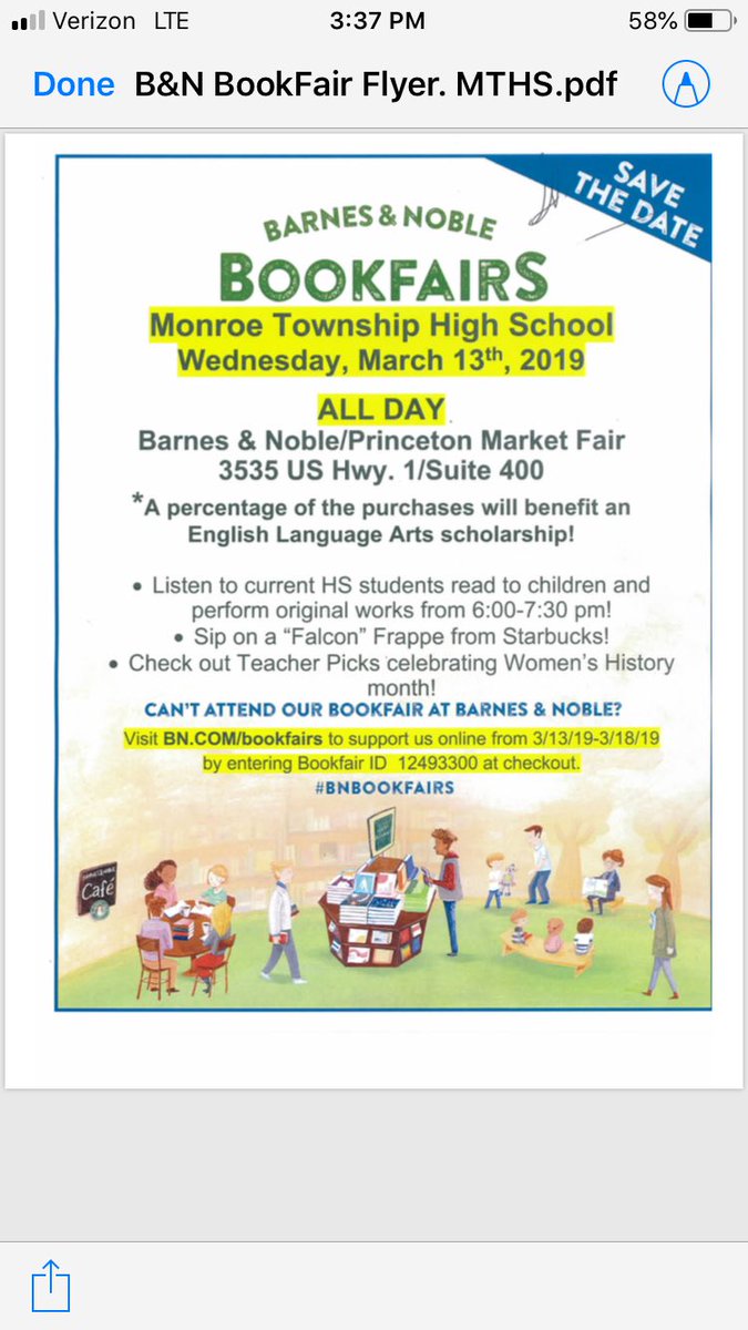 MTHSELADEPT's tweet photo. MTHS ELA Dept. Book Fair at Barnes &amp; Noble. You can still order online through Sunday to support senior student awards! Use voucher number 12493300 at checkout! https://t.co/C1Gfjuj6oK