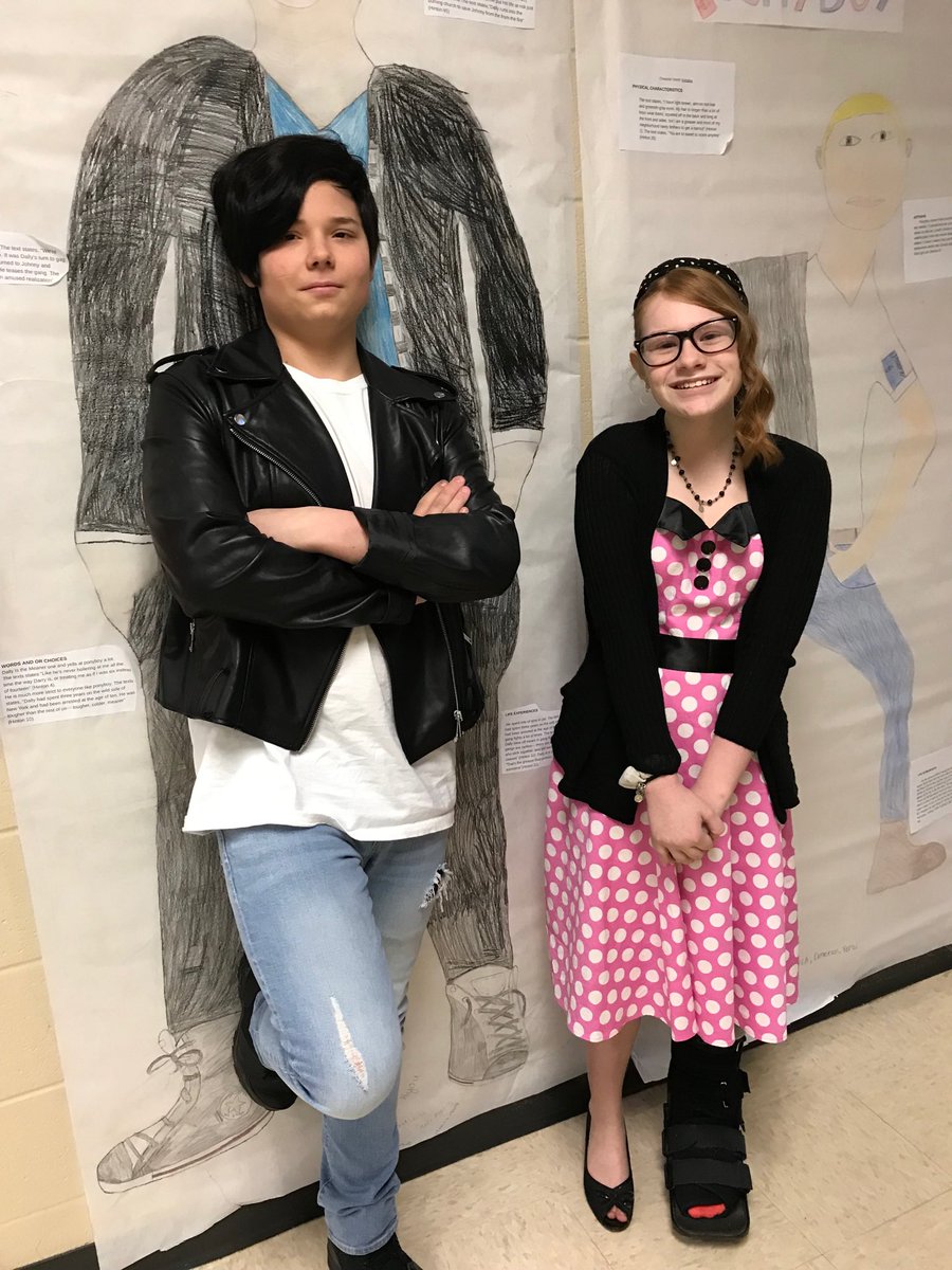 LauraShirkey's tweet image. Greaser-Soc Day at school...what are you?  Love...The Outsiders #CWway #CWMSchangemakers  ⁦@se4realhinton⁩