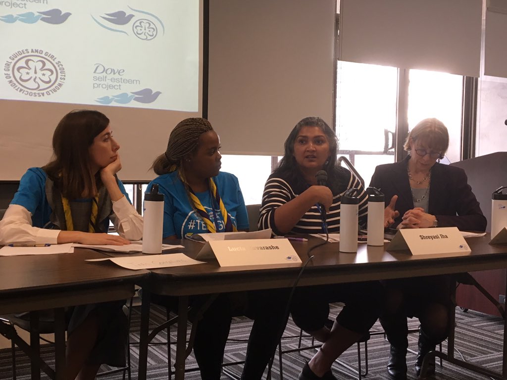 “It’s important to engage with parents and teachers because some of these issues start at a very young age” @shreyasi_jha gives examples of the stakeholders we all need to include in our work to support young people to develop their body confidence #ActionOnBodyConfidence #CSW63