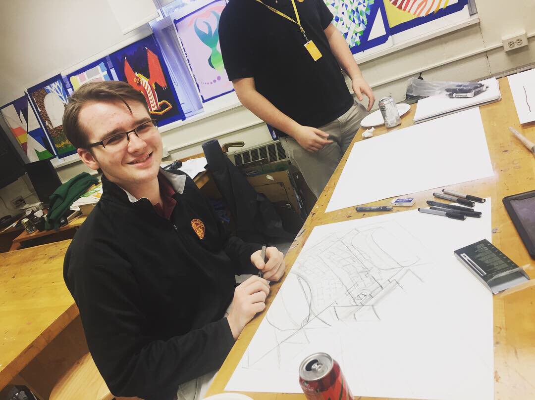 LoyolaAcademy's tweet photo. As we anticipate Phase 2 of our Second Century Campaign & look to break ground on a center for the performing arts, we asked students to imagine what a new theater might look like. It was a creative exercise that enabled students to share in the visioning process. #LABecomeMore https://t.co/hdP1YoEJyl