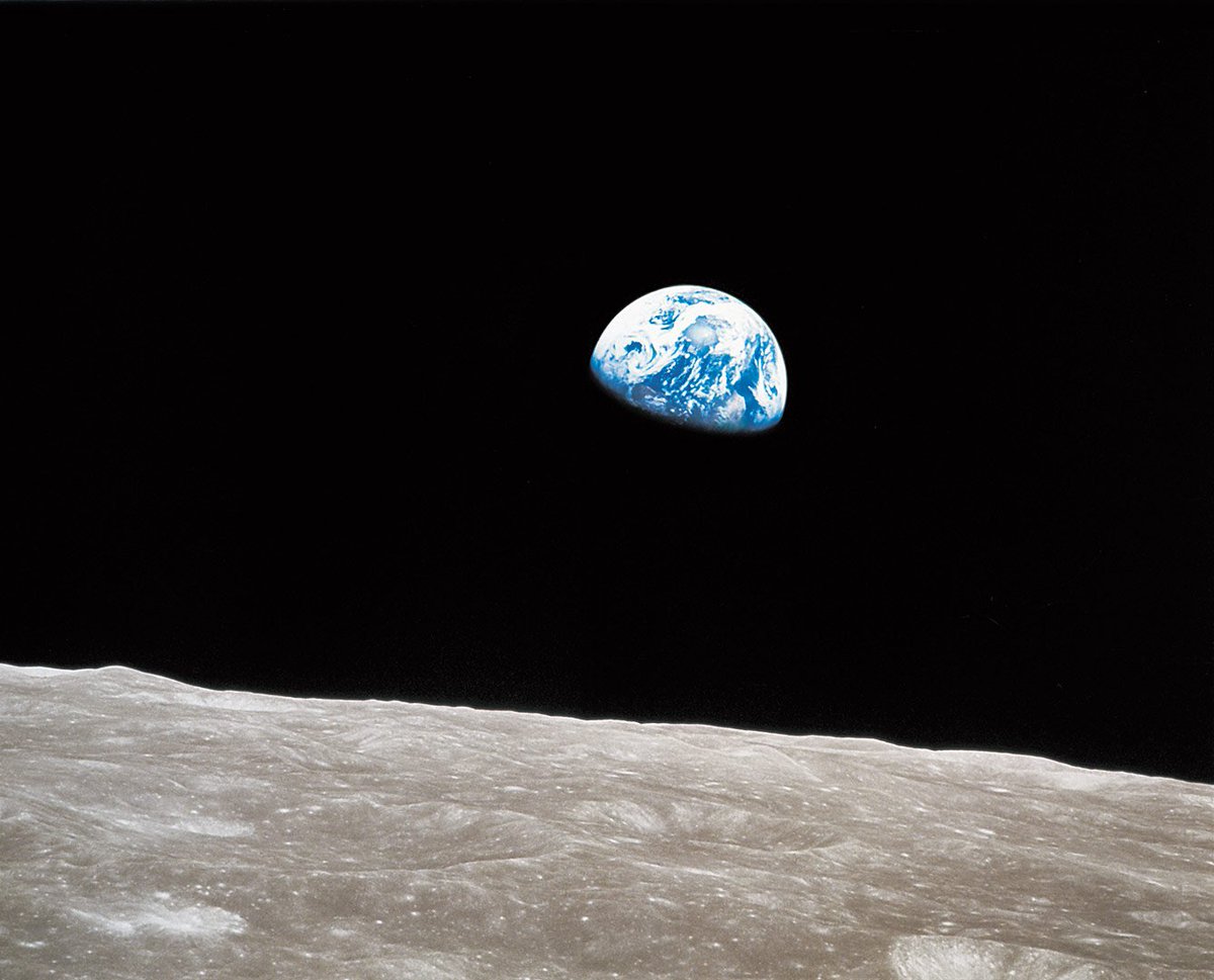 I use the Apollo 8 Earthrise photo as my avi because I believe that we are all one biosphere, a thin layer of organic fecundity between Earth's atmosphere & mantle suspended in an infinite voidAs far as we know, we are all there isThe fate of all life is our responsibility