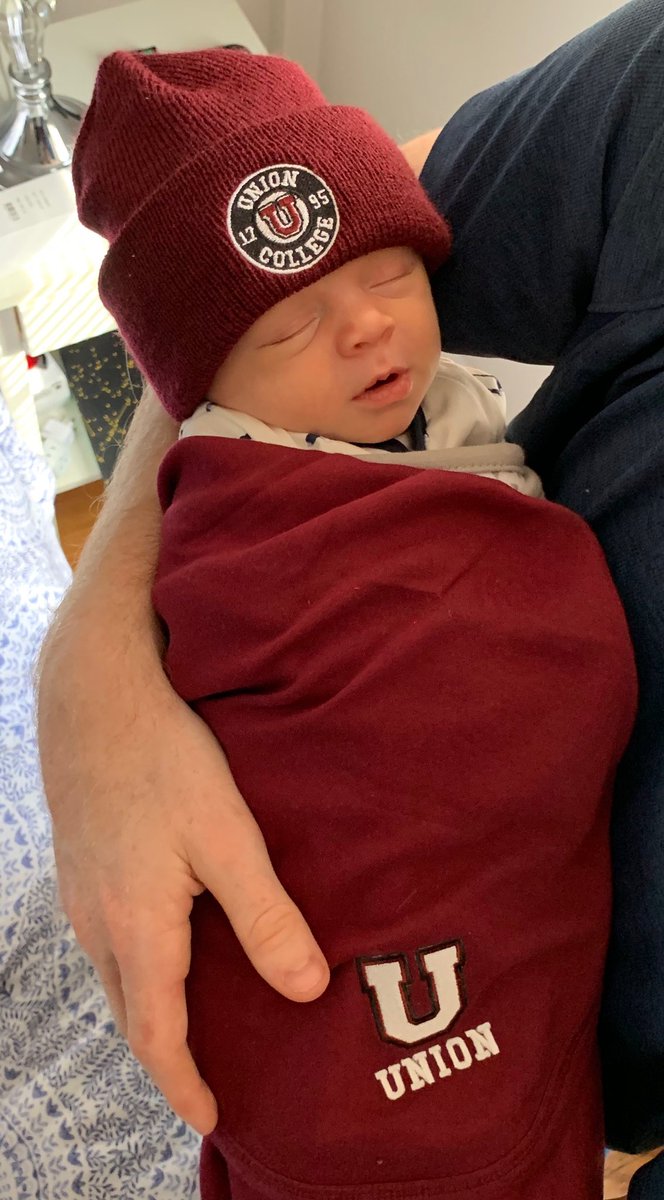 Union’s newest fan ready to cheer the boys on tonight <a href="/Unionmhockey/">Union College Men's Hockey</a>