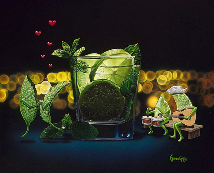 CambriaGallery's tweet image. Check out Michael&apos;s newest work.  Follow the link below to see &quot;Mint to Be.&quot; #MichaelGodard #Godard #art #mojito #love mailchi.mp/artifactsgalle…