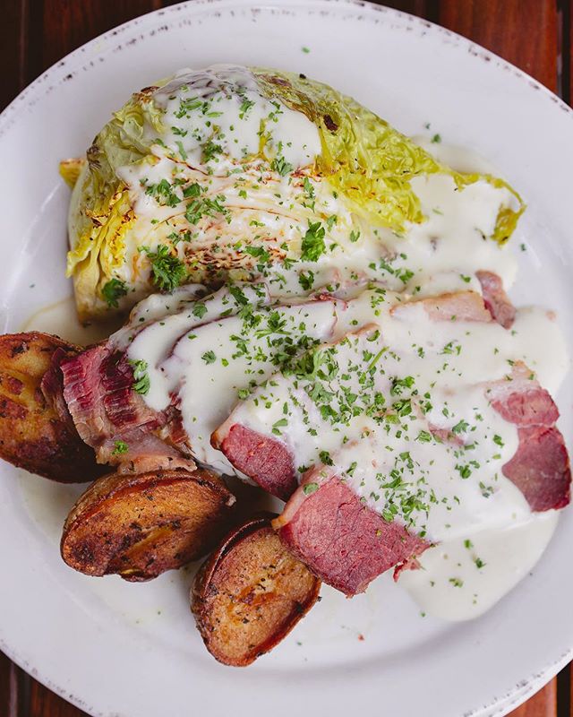 We are serving traditional Corned Beef &amp; Cabbage all week leading up to St. Patrick’s Day, this Sunday March 17th.
Bring the whole family to brunch starting at 10am and stay into the evening to raise a pint or two with your friends.
.
.
.
.
#deveresdavis #iris