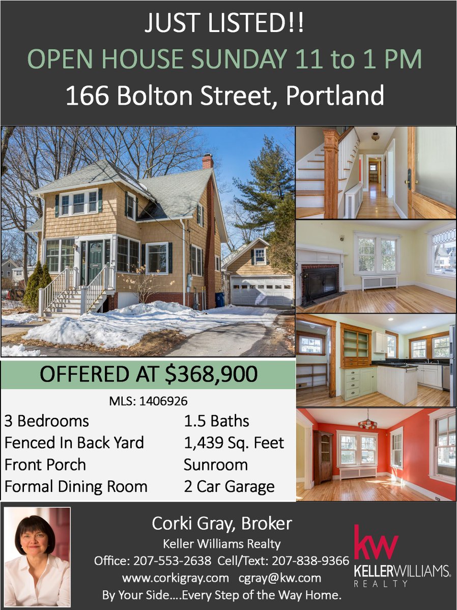 CorkiGray's tweet photo. Captivating Rosemont cottage style home situated on a well landscaped corner lot on a tree lined street offers the perfect balance between convenience &amp; functionality https://t.co/Ax5Djr2pUx
#portlandme #portlandmaine  #openhouse #rosemonth #corkigray #mainerealestate #mainehomes https://t.co/GLEdb1rpIx