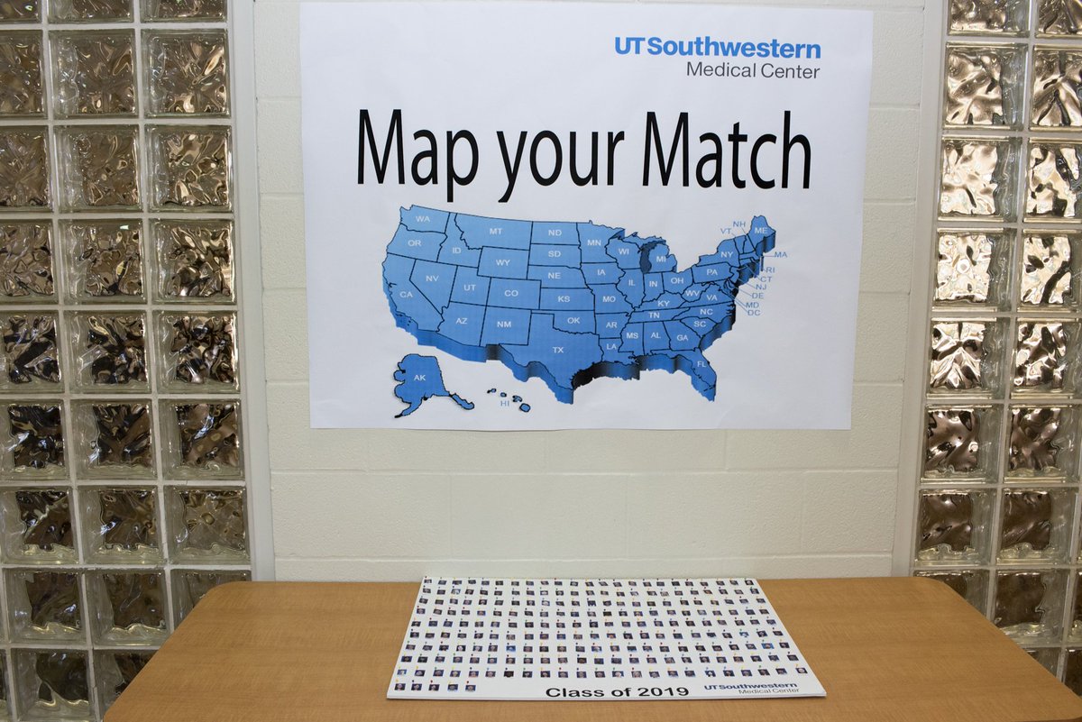 UTSW_Radiology's tweet photo. Scenes from Match Day 2019. We're happy to welcome back our very own Samar Kayfan, Parker Lawson, Toan Nguyen, Chayanit Sasiponganan and Rana Yazdani, who will begin their radiology residency training at UT Southwestern after their internships! #utswmatch2019 #match2019 https://t.co/wbljLrf56I