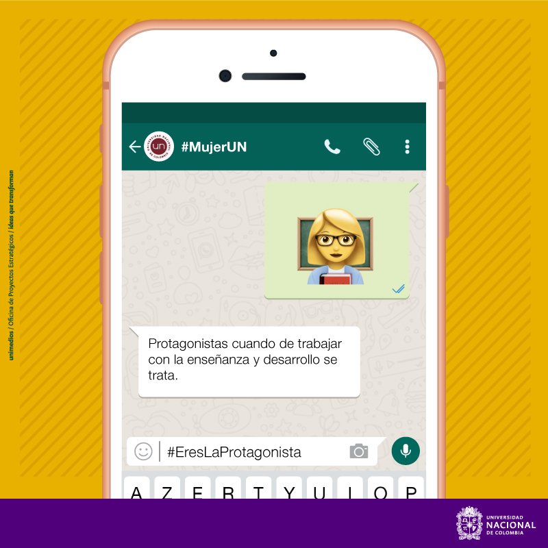 UNALOficial's tweet photo. #EresLaProtagonista cuando trabajas por la enseñanza y el desarrollo de nuestra #ComunidadUN se trata #MujerUN 👩👱♀️👩🦰👩🦱 https://t.co/JH6EtU3g3g