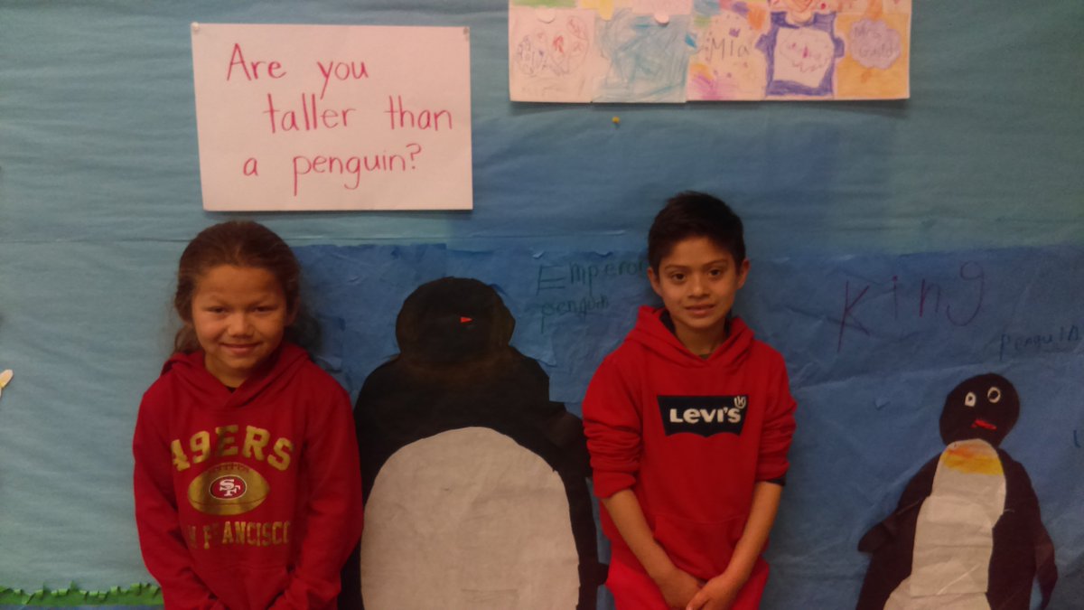 Parents and Kindergartners treated to quite an exhibit at the Grade 1 Showcase: The Penguin Museum 😃