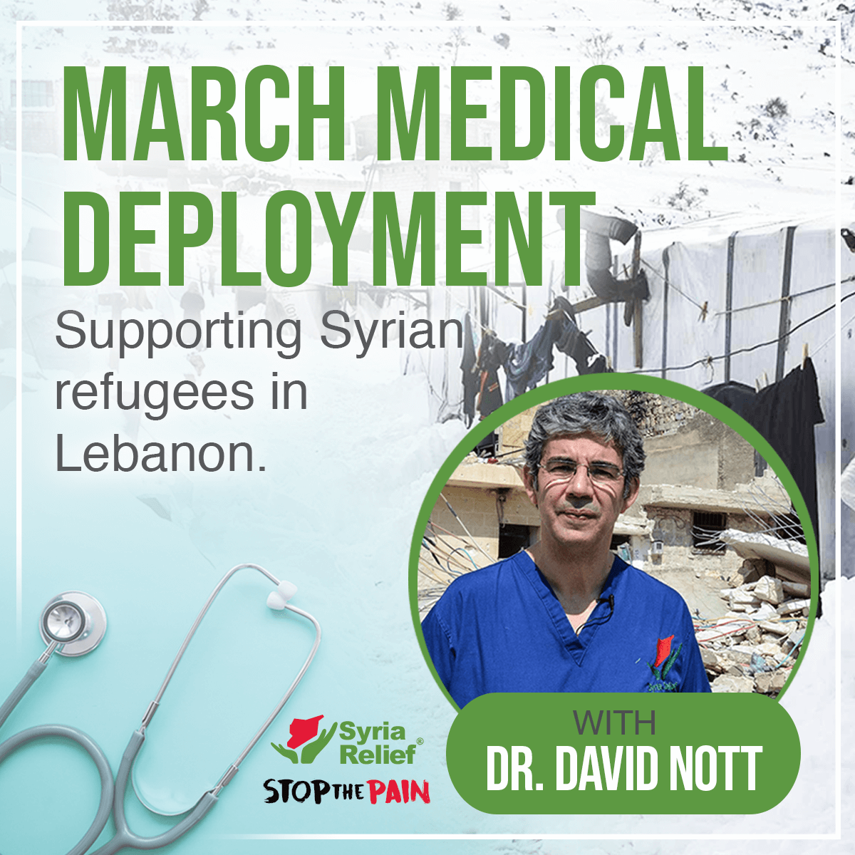 SyriaRelief's tweet photo. Dr Nott will be joining our group of highly skilled and experienced medics to #Arsal camp situated at the #Lebanese, #Syrian border, currently home to 65,000 Syrian #refugees. @NottFoundation
https://t.co/LUCJgCFy53

#MedicalDeployment #MedicalSupplies #SyriaRelief #SyriaReliefUK https://t.co/Jgt7rKKPjB