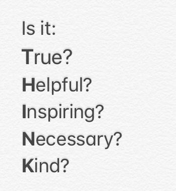debhornell's tweet photo. Before you speak/post, THINK... https://t.co/kls52cEjGd