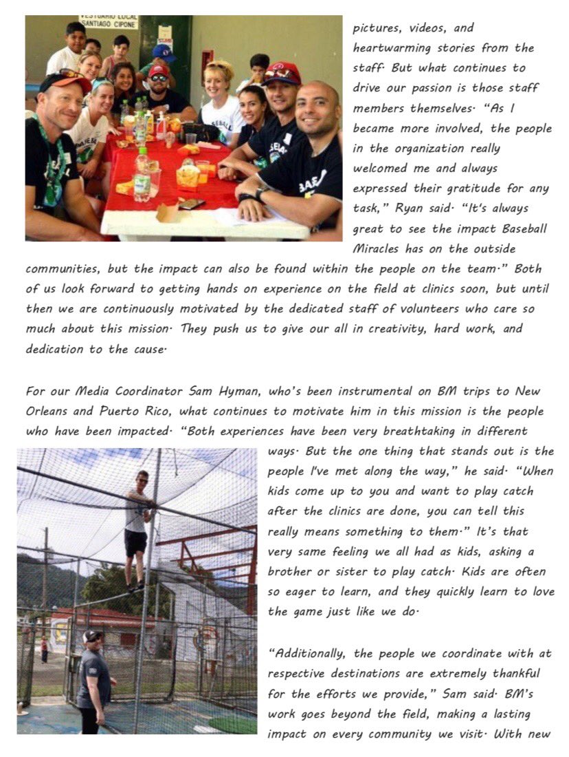basebmiracles's tweet photo. 🚨BLOG POST🚨
⚾️Baseball and Beyond⚾️ by our Communications intern @roroROCHEurboat ❗️
“More Than a Game”
#BaseballandBeyond #MiraclesEveryday https://t.co/arDbrol2G1