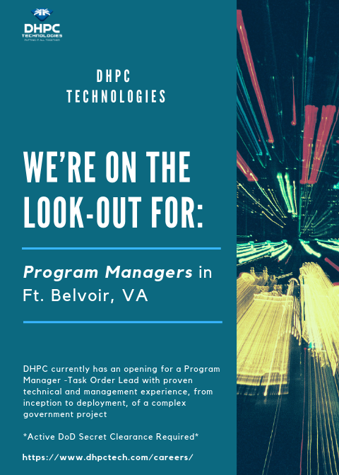 DHPC_TECH's tweet image. DHPC is seeking a #ProgramManager in Ft. Belvoir, #Virginia.

The successful candidate will have proven technical and management experience, from inception to deployment, of a complex government project.

If qualified &amp;amp; interested, apply now!

lnkd.in/ehssj7a