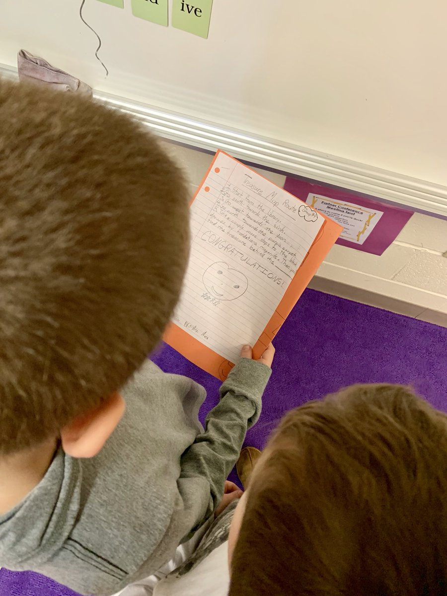 To practice our cardinal directions and map skills, we created maps of our classrooms, hid treasure in secret spots, and wrote a list of directions to find it! It was so fun to switch rooms with <a href="/jkroll205/">Jodi Kroll</a> and hunt for each other’s treasure 🤩