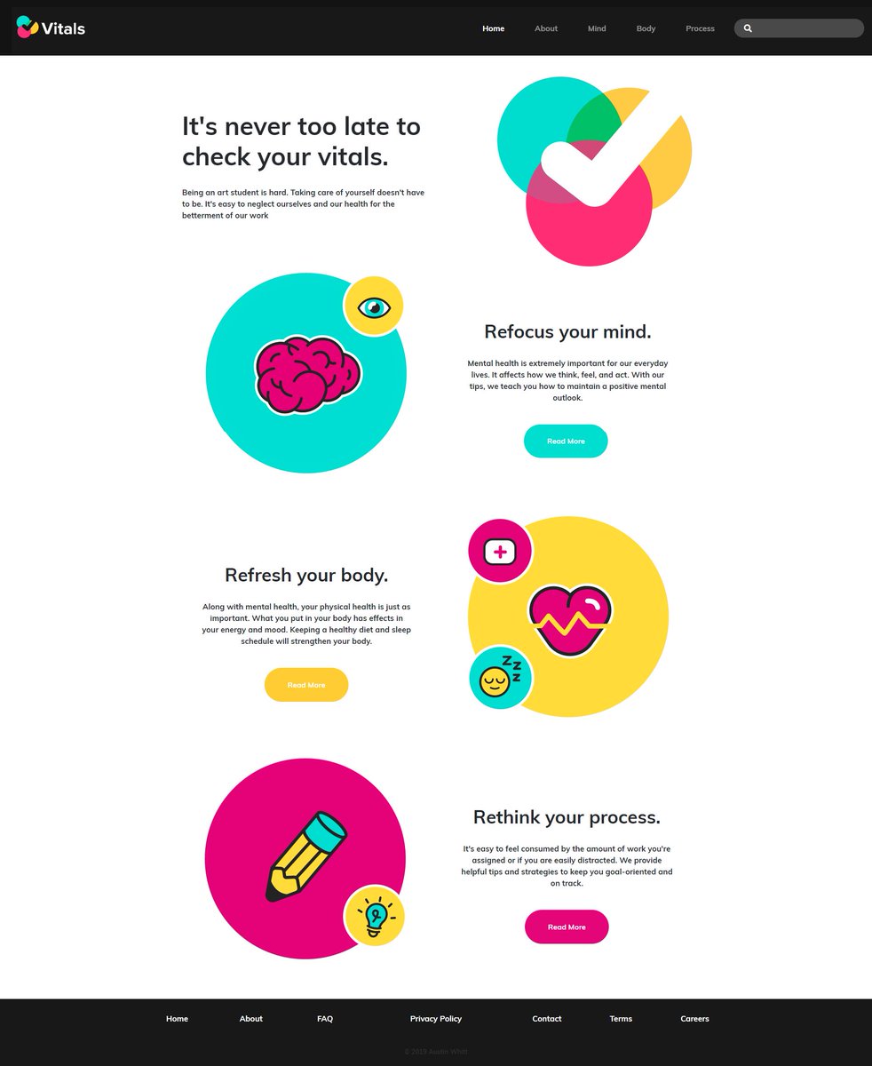 Penguitt's tweet image. Very happy to share a project I&apos;ve been working on! With the help of @Hitzel89 &amp;amp; @BlackSwordD2, I have designed and coded my own website! Not done yet, but I&apos;m super proud! It&apos;s a design/art student survival guide. #CheckYourVitals