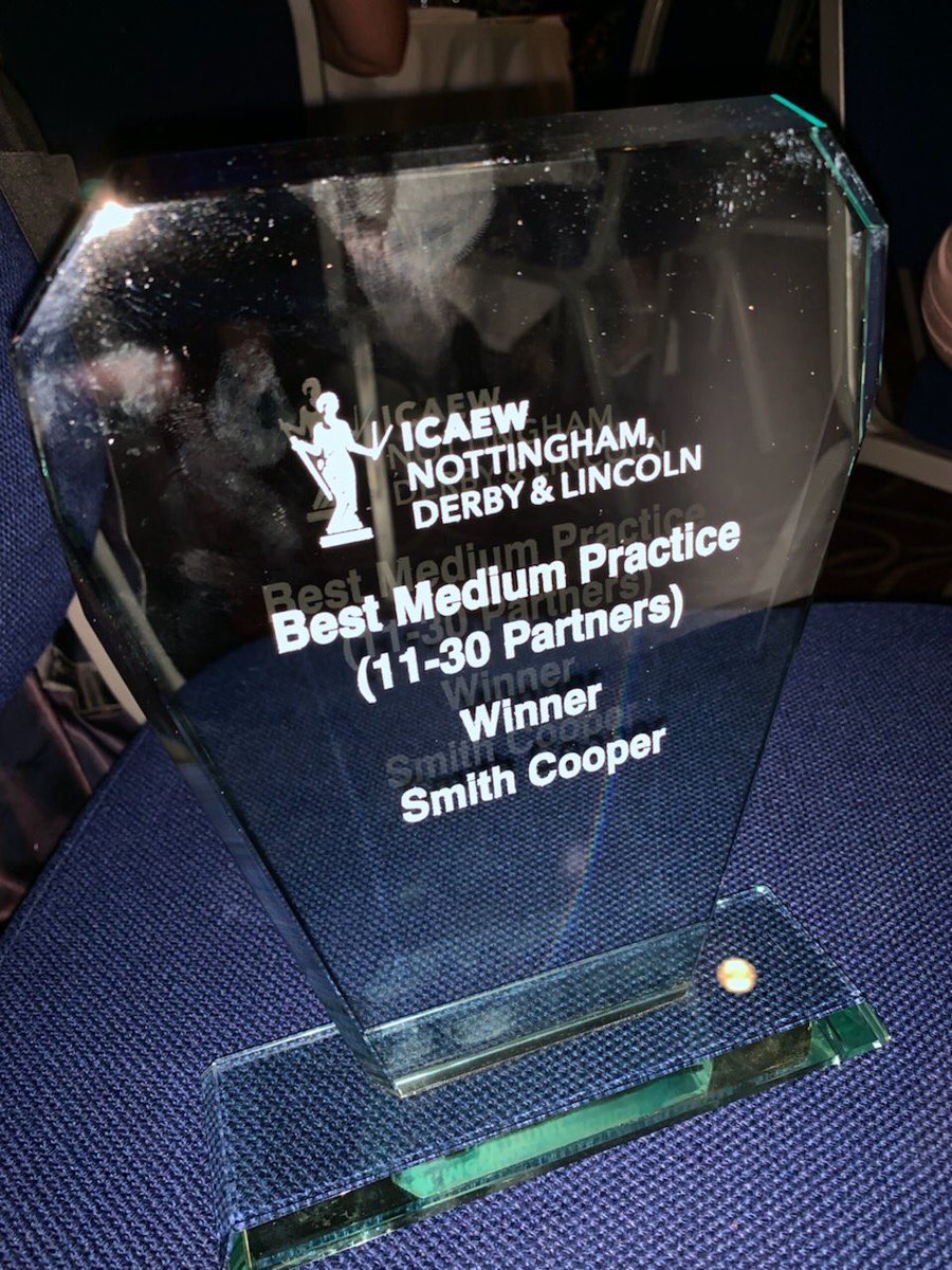 And we’ve done it! <a href="/ICAEW/">ICAEW</a>_EastMids Best Medium Practice 2018! 🎉 @ICAEW #Awards