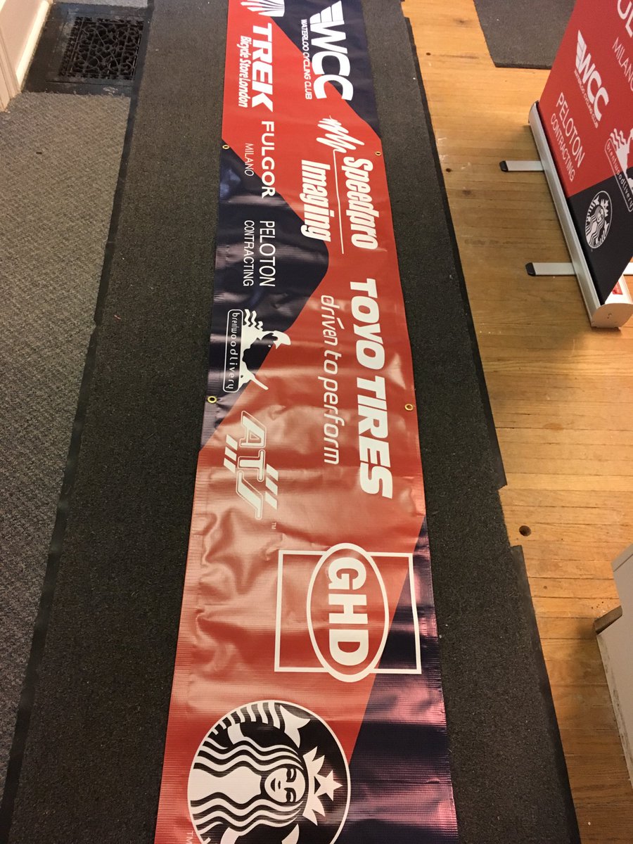 Goody2112's tweet photo. Tents &amp; Signage arrived today!
KW Cycling Academy couldn’t train &amp; perform like a Professional Cycling Team w/o our Partner’s!

⁦@ToyoTiresCanada⁩ 
⁦@KallistoSport⁩ 
⁦@TrekStoreLondon⁩ 
⁦@ghdNorthAmerica⁩ 
⁦@StarbucksCanada⁩ 
⁦@WaterlooCC⁩ https://t.co/l6FjAxsbfD