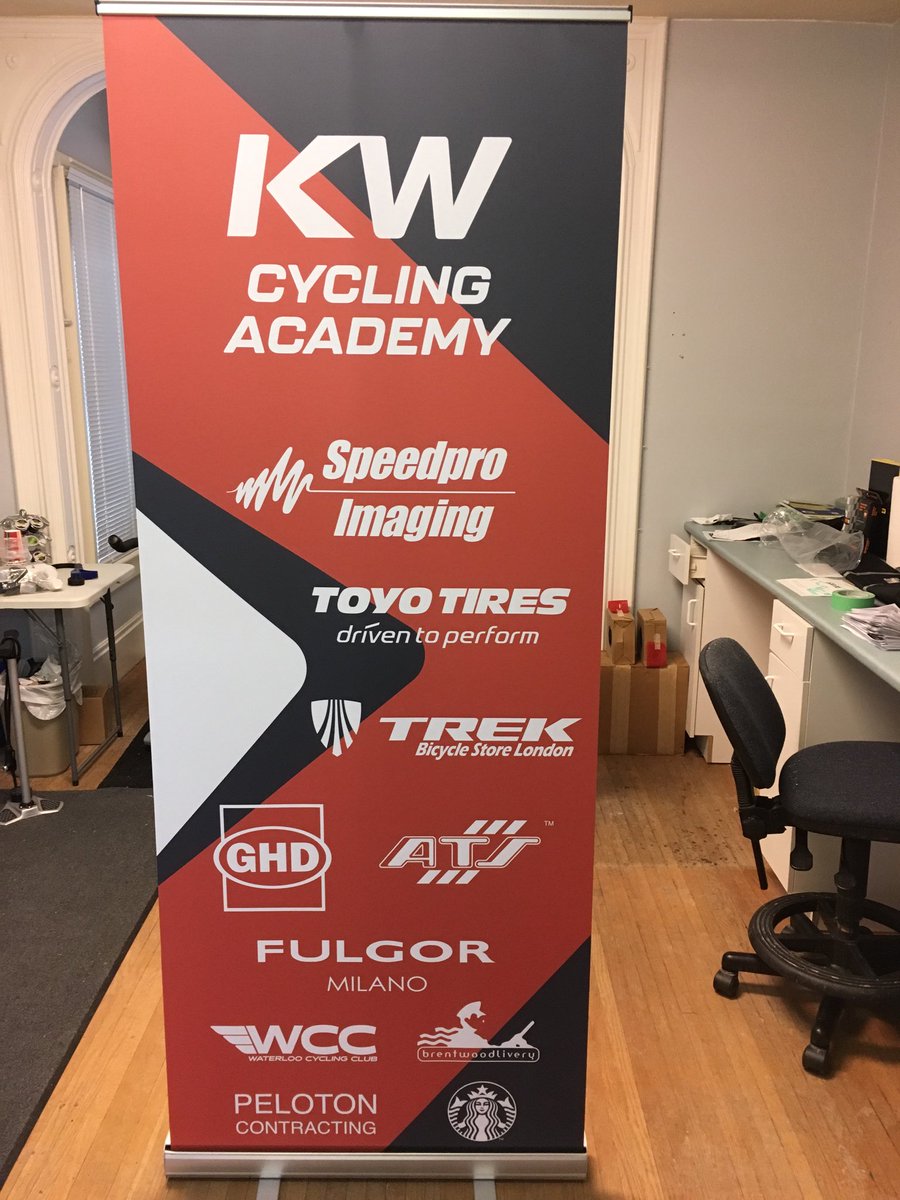 Goody2112's tweet photo. Tents &amp; Signage arrived today!
KW Cycling Academy couldn’t train &amp; perform like a Professional Cycling Team w/o our Partner’s!

⁦@ToyoTiresCanada⁩ 
⁦@KallistoSport⁩ 
⁦@TrekStoreLondon⁩ 
⁦@ghdNorthAmerica⁩ 
⁦@StarbucksCanada⁩ 
⁦@WaterlooCC⁩ https://t.co/l6FjAxsbfD