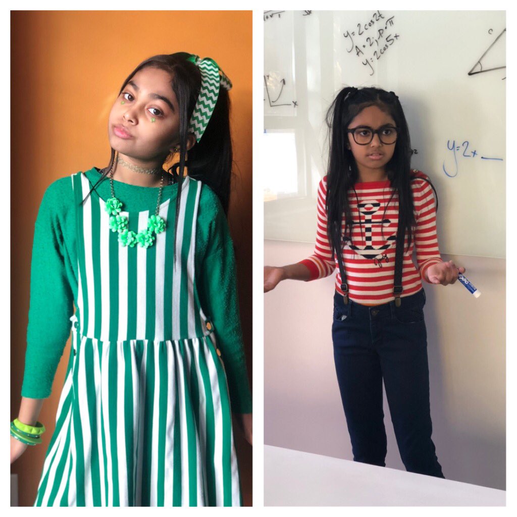 sway_bhatia's tweet photo. A math Queen 👑 look for Pi day yest  &amp; a glimpse of  #green #StPatricksDay day for #fashionfriday #equality #piday2019 #livelifetothefullest #genderbender #gamechanger #internationalwomensmonth #icaniwill #swamazing #nopainnogain  #shamerocks #math4life #futureisfemale https://t.co/eEvJXm6Q5Q