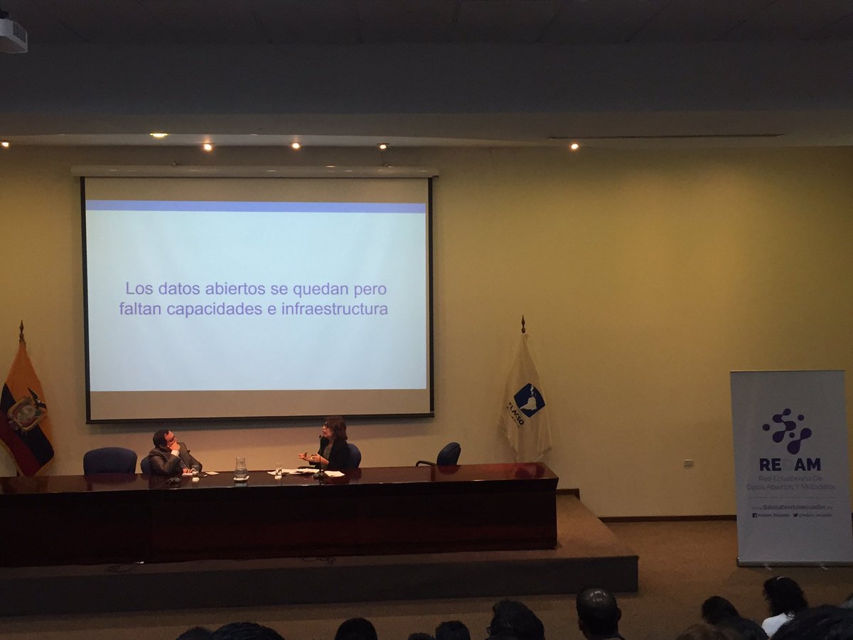 datalat's tweet photo. “Los datos abiertos se quedan pero faltan capacidades e infraestructura” @SilvanavF de @idatosabiertos #OpenDataEC - I Congreso Nacional de Datos Abiertos y Metadatos https://t.co/PMsuJAoLzo
