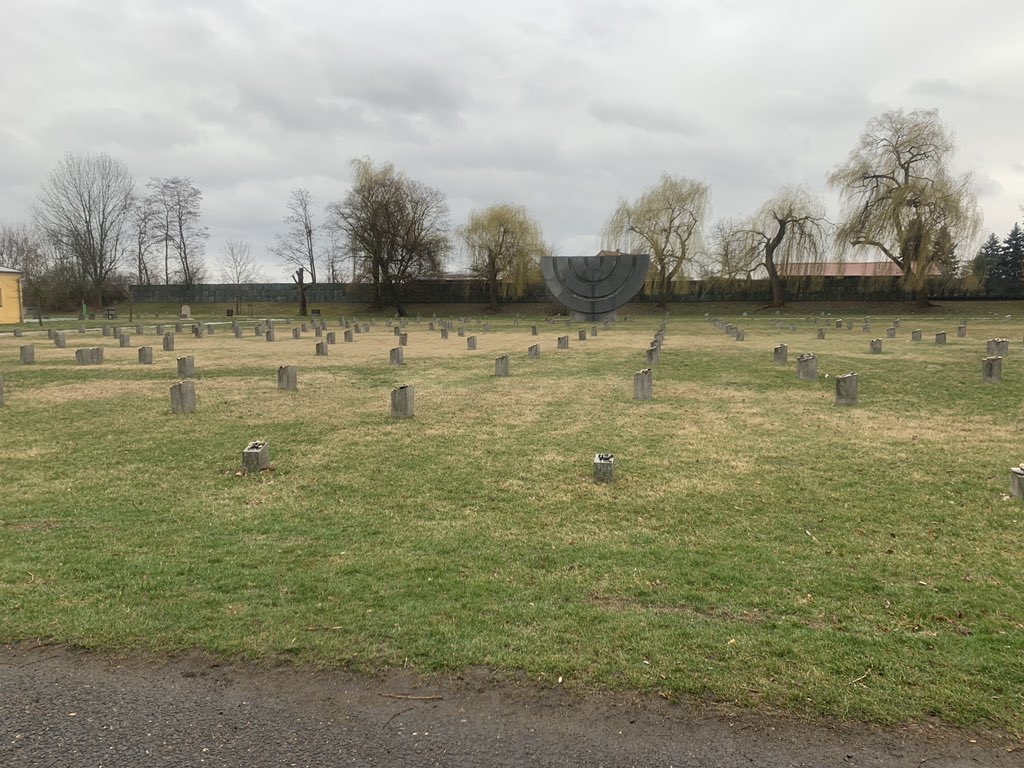 TheatreRam's tweet photo. We continued on through our tour of Terezin. Reflection: I saw the buildings of a normal city. I have had a hard problem wrapping my head around finding the reality/truth in this facade. One must sift through the propaganda. https://t.co/aeFJBMEX0Y