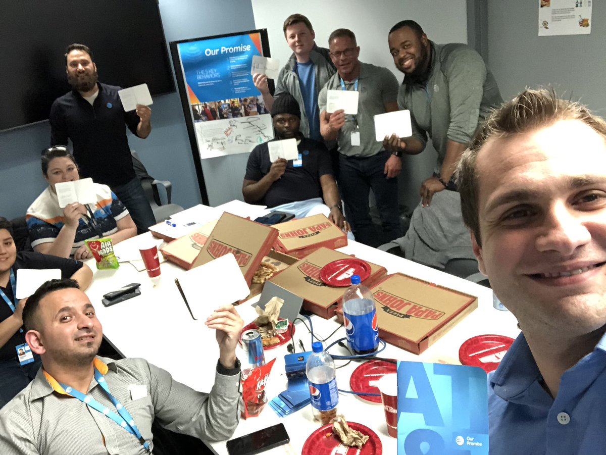 Our Promise - Strategy - Pizza! 
#Savages meeting - Winning is our only option! #IHX #lifeatATT