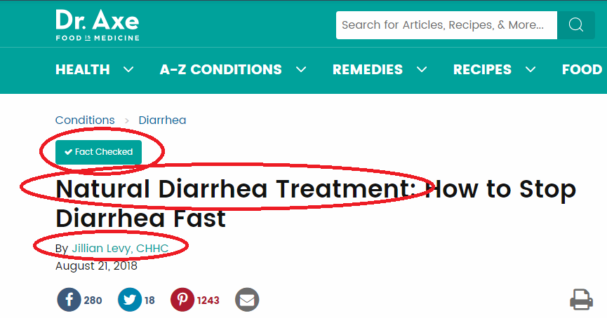 lilyraynyc's tweet photo. I've circled some examples of the E-A-T website enhancements Dr. Axe has made since being hit hard by the Aug 1 #algorithmupdate. Not to mention their improved 3rd party reviews. Dr. Axe has seen an 88% increase in organic traffic this week. #SEO #google #EAT #March2019coreupdate https://t.co/oGtb3K5Xao