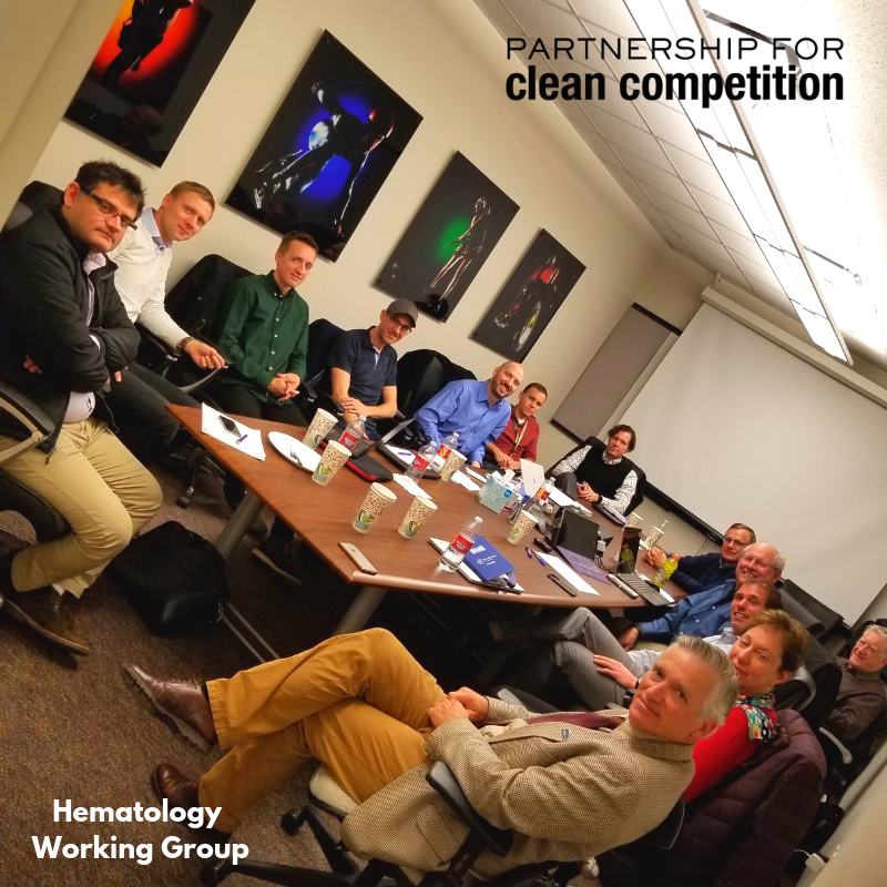 PCCantidoping's tweet photo. It may seem like we’re completely focused on #PCC2019, but facilitating #antidoping R&D is still our main priority!
Here’s our #hematology working group discussing the best approach to deter and detect #blooddoping in 2019 & beyond.
#omics #biomarkers #fbf #metabolomics #dna https://t.co/g2TVCOj86F