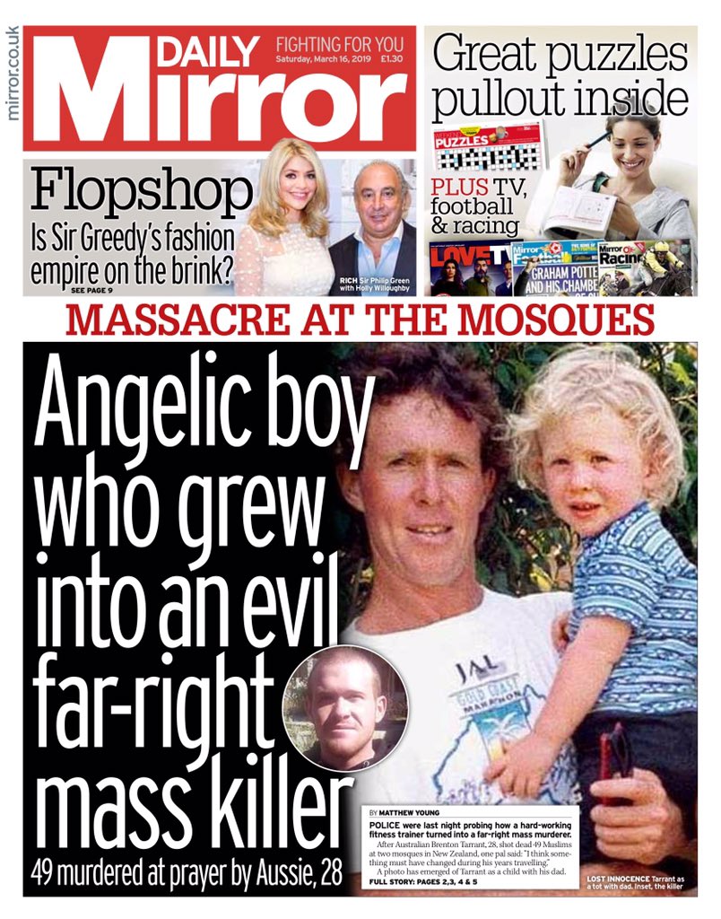 Perth pust uvidenhed تويتر \ Nooruddean على تويتر: "What a perverse angle to take on such a  barbaric act of terrorism. None of the victims are humanised or mourned.  Instead the terrorist was an 'angelic