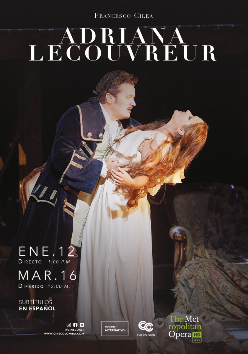 CinecoAlt's tweet photo. La aclamada actriz francesa del siglo XVIII llega a las salas de cine hoy,  desde Nueva York. No se pierda #AdrianaLecouvreur HOY, esta es su última oportunidad.

¡Todavía está a tiempo! https://t.co/G7REmIlLEr https://t.co/dsABv947X8