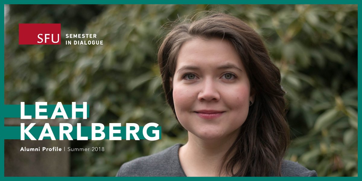 SFUSemester's tweet photo. "After taking the Semester in Dialogue, I am way more aware of how I present myself and how I can help facilitate conversation through my actions and contributions." Our 2019 Den Haan award recipient Leah Karlberg talks about her dialogue experience: https://t.co/My1PJ4jW7g https://t.co/Te8LLOfF2d