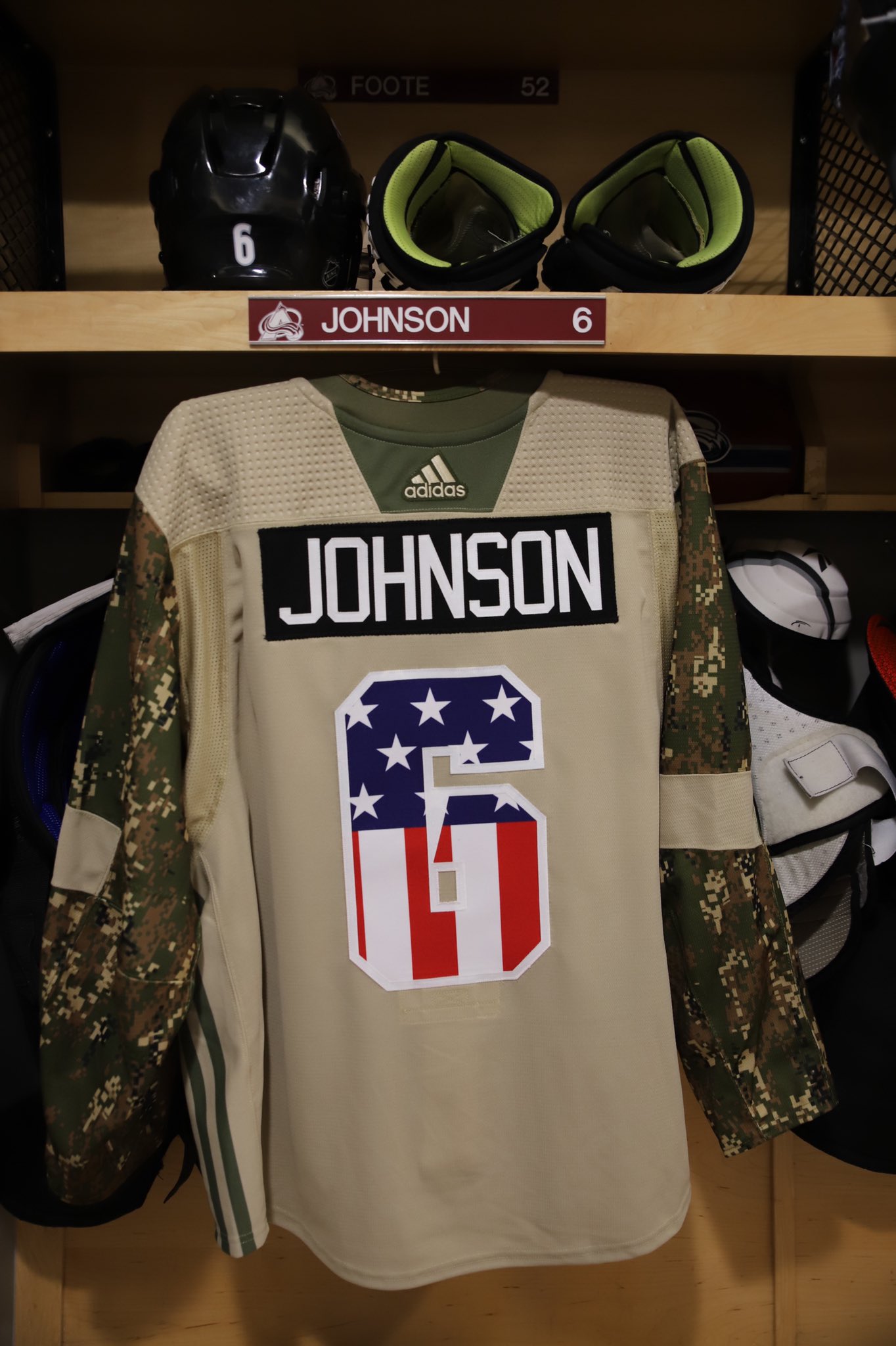 Colorado Avalanche on X: We'll be rocking these #Avs camo jerseys during  warmup as part of our Veterans Appreciation Night activities.   / X