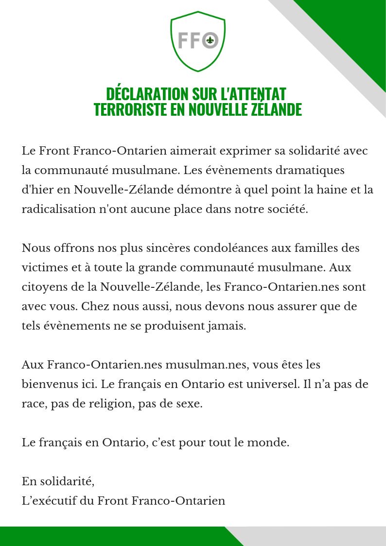 Le Front Culturel Franco-Ontarien tweet media
