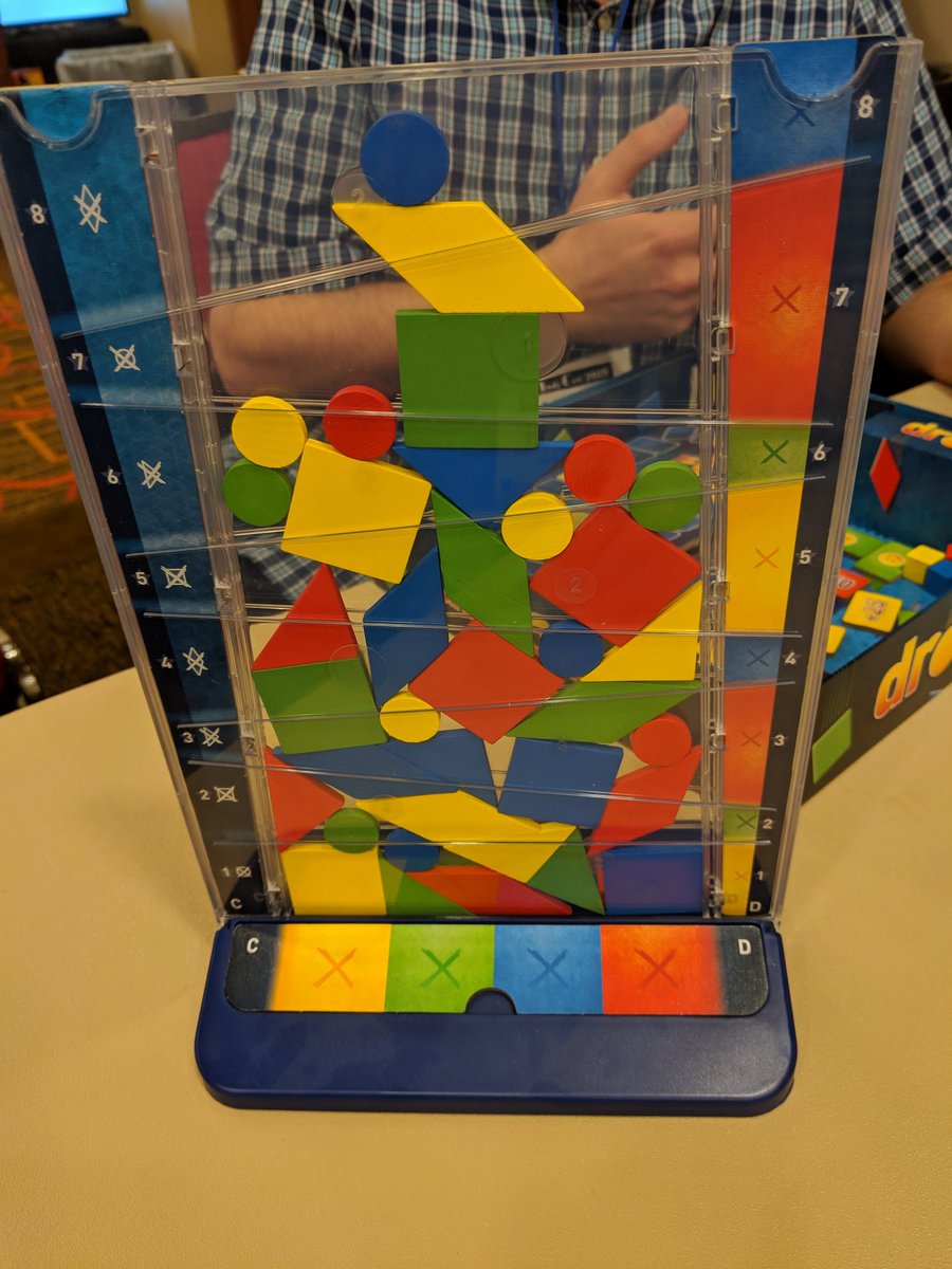 jefunk's tweet photo. Ended the night playing Drop It! Then @OffDutyNinja taught us the upcoming Second Chance from @StrongholdGames. So good! #IndyCon2019 https://t.co/XITbN9TQLn