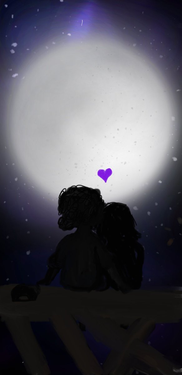MochiMocha1's tweet photo. You can't really tell but I tried to do the silhouettes of Violentine with a starry romantic background, hope you like! @maryknews #violentine #twdg #twd #skybound #twds4 #finalseason https://t.co/BUg2kK4oFm