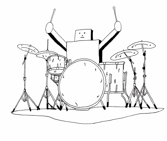 <バンドロボットその1>
   ドラムロボ。 
