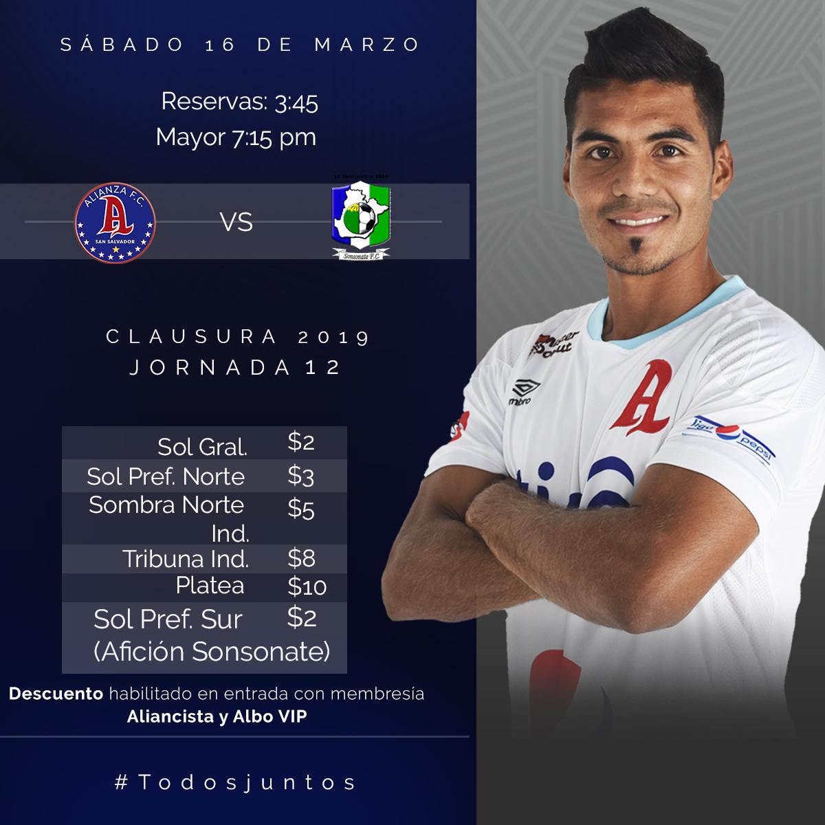 AlianzaFC_sv's tweet photo. 🆔 ¡Descuento EXTRA para miembros con carnet #Aliancista y #AlboVIP! 👏🏼
✅ Aliancista: -$2.00 en Sol General, Preferente y Sombra
✅ Albo VIP: -$4.00 en CUALQUIER LOCALIDAD. https://t.co/6nQZnM3RO6