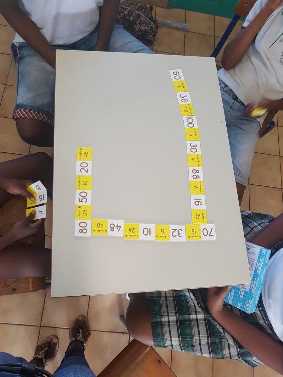 GeorgesSteph2's tweet photo. #SemaineDesMaths2019 Au cm2 : ambiance rallye/chasse au trésor avec des énigmes à résoudre. Jeu Folix, dominos des compléments à 100 et des doubles et moitiés.
@acmartinique @CircoFdF1 https://t.co/PKBsb8kclI