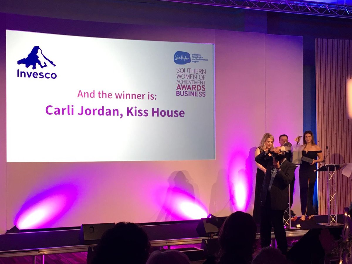 So proud of Carli Jordan <a href="/TheKissHouse/">Kiss House</a> for winning the business award at the Southern Women of Achievement awards @SueRyderSouthOx @SRDuchessofKent #inspirationalwomen