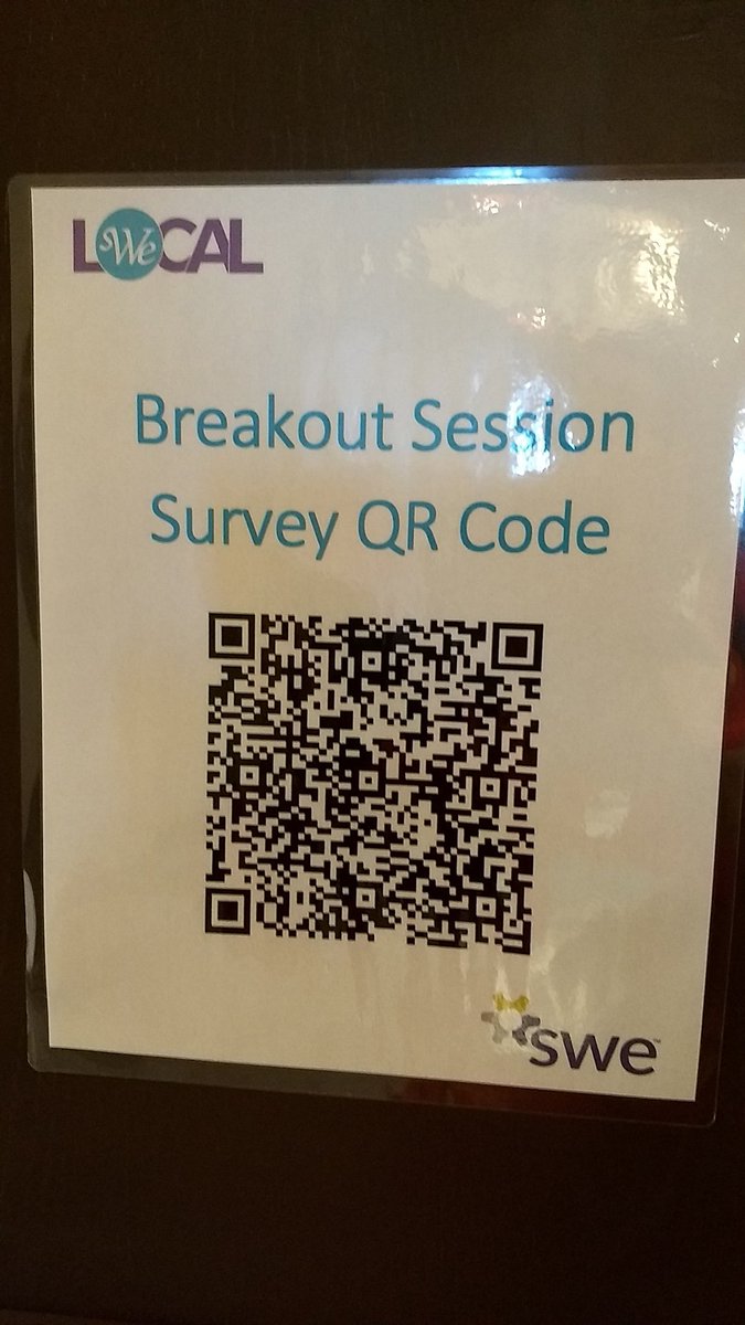 jcmorikawa's tweet photo. .@swetalk #WELocal #Denver did u know that the feedback u give after a session using the QR code helps decide the People's Choice Award 4 best session that will be presented at #WEAchieve tomorrow night? Keep giving session feedback! https://t.co/LglSxHn0Si