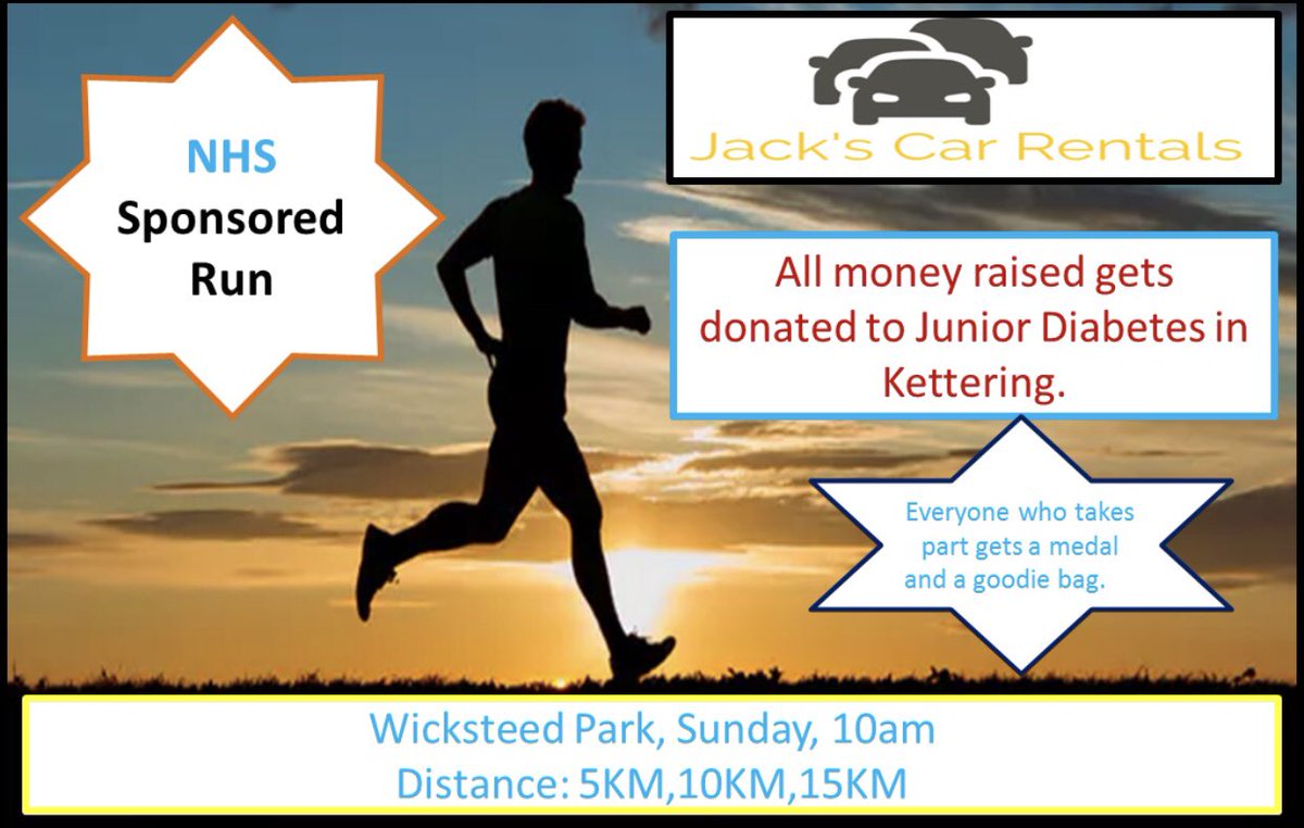 jackphi14963794's tweet photo. Don’t forget!! The NHS Sponsored run is THIS Sunday so be ready to take part in this fun charity event. 
For more details or any questions please contact us on 01536 123456. https://t.co/EpZR13wCrM
