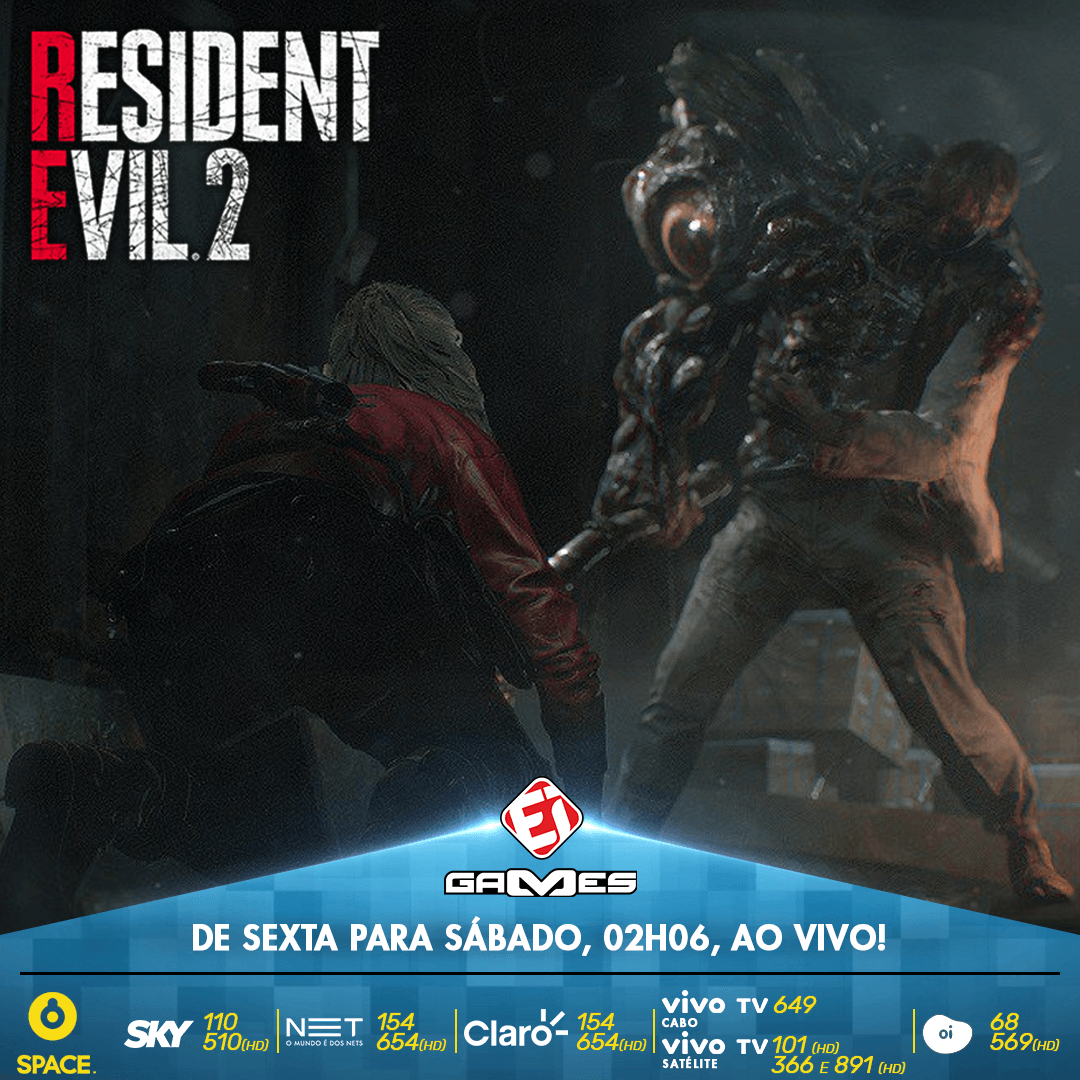 ZordonOficial's tweet photo. Bora TREMER de medo hoje?? NESSA MADRUGADA, tem EI Games na tela do @spacebrasil!!! Nosso @octaviobuzz vai continuar com a saga de Claire por Raccoon City, em Resident Evil 2 Remake!! É a partir de 02h06, AO VIVO!!! #RE2NoEIGames https://t.co/5oKfBKgYRB