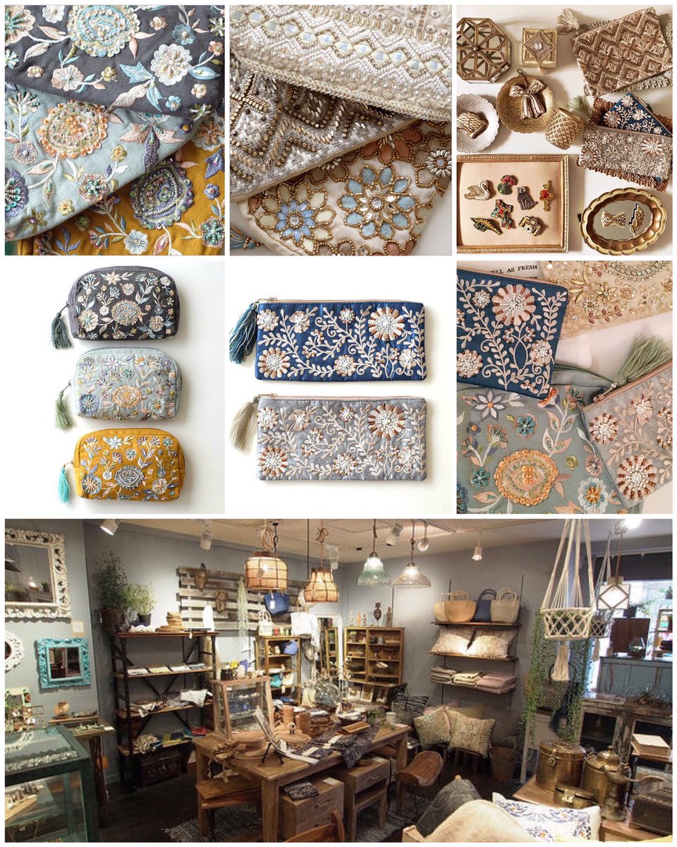 Fragment No Twitter 青山のartipurcottageってお店のインド刺繍のポーチが可愛い クッションカバーとか額縁の インテリア雑貨も素敵で物欲湧いた Artipurcottage アルティプールコテージ
