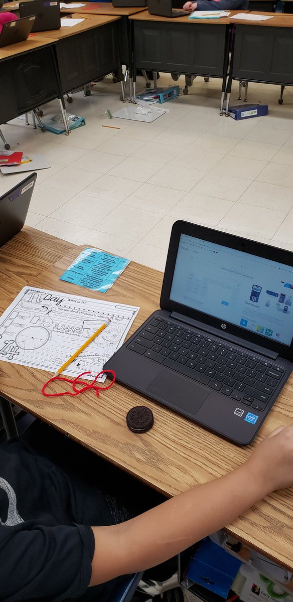 DavekosG's tweet photo. Students learned how to find pi by measuring the circumference of Oreos and dividing them by their diameter... Of course we ate the experiment!!! #gkcogs #funinthird #yummy https://t.co/Dpj6d9R9EH