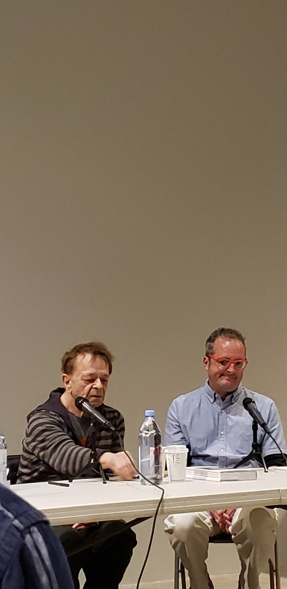 A great turnout this evening to hear editor Bruce Hainley in conversation with Gary Indiana about his new book, Vile Days, at the @sculpturecenter #artinQueens