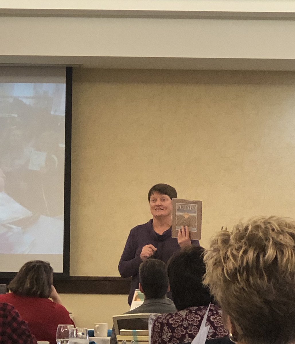 saintadmin's tweet image. Today, I had the honor of joining Cindy Tidd at the Librarian Administrative breakfast.  I love this event, which allows us to honor amazing library media specialists like @LMS1007. We also got to hear Natalie Kinsey-Warnock speak! @ACSDghosts is so appreciative for Mrs. Tidd.